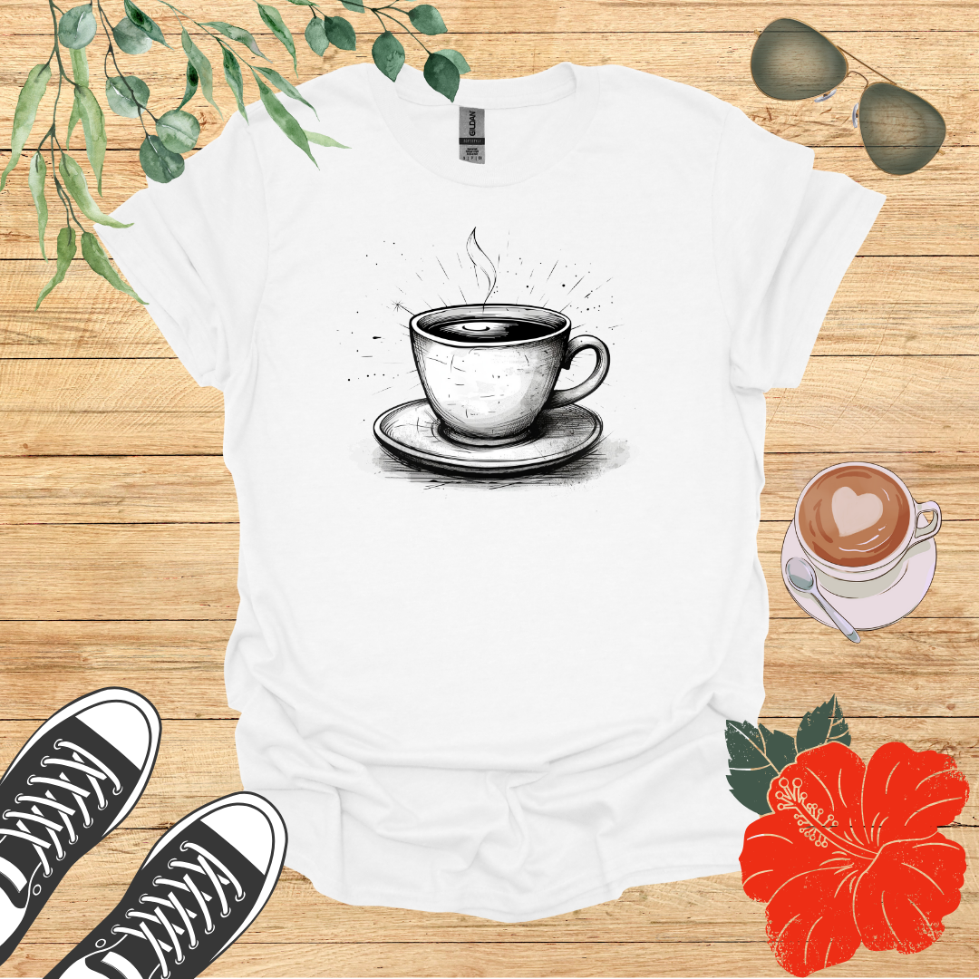 Distressed Coffee Cup T-Shirt