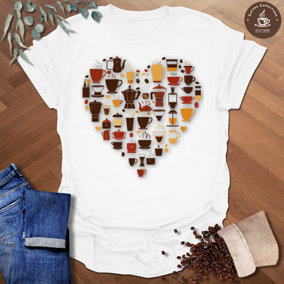 Love Heart of Coffee Items T-Shirt