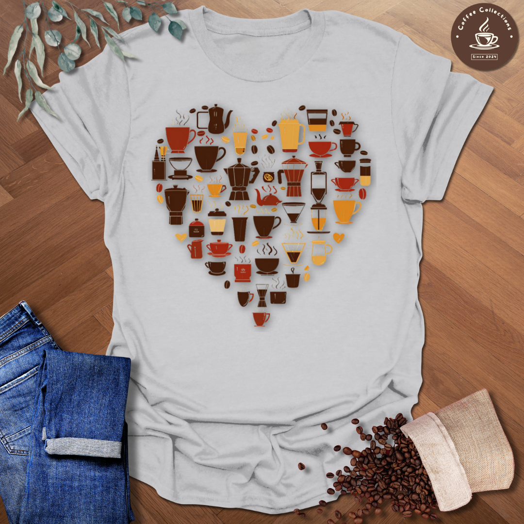 Love Heart of Coffee Items T-Shirt