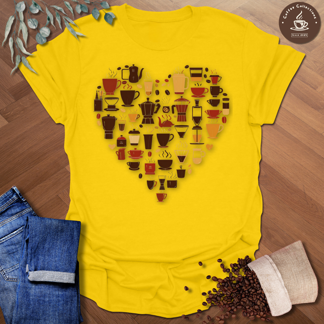 Love Heart of Coffee Items T-Shirt