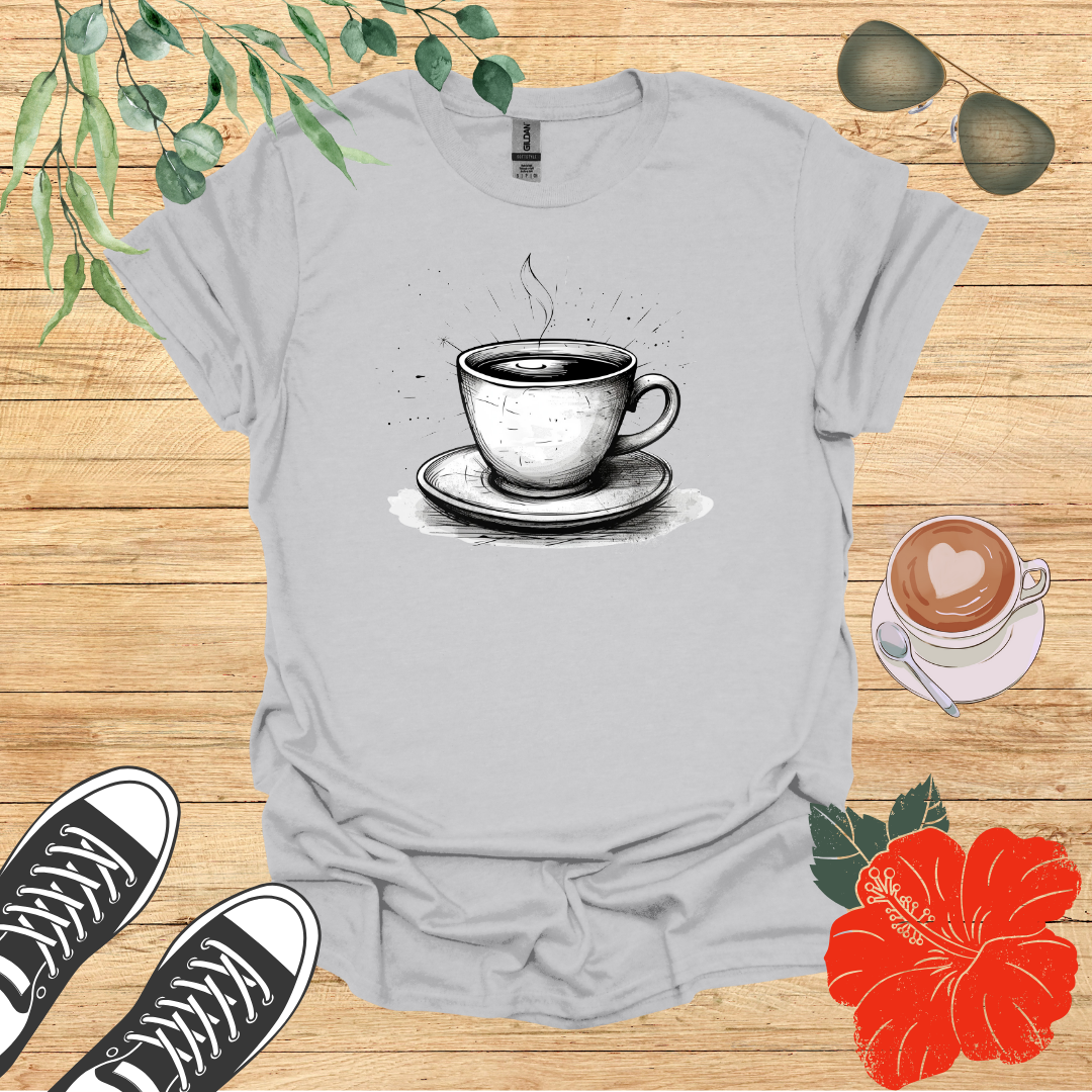 Distressed Coffee Cup T-Shirt