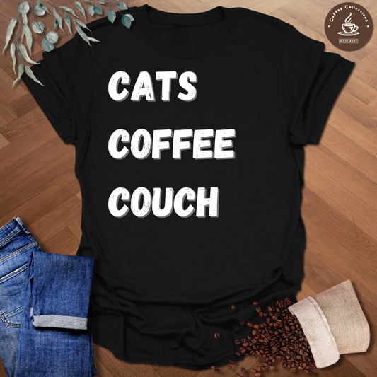 Cats Coffee Couch T-Shirt