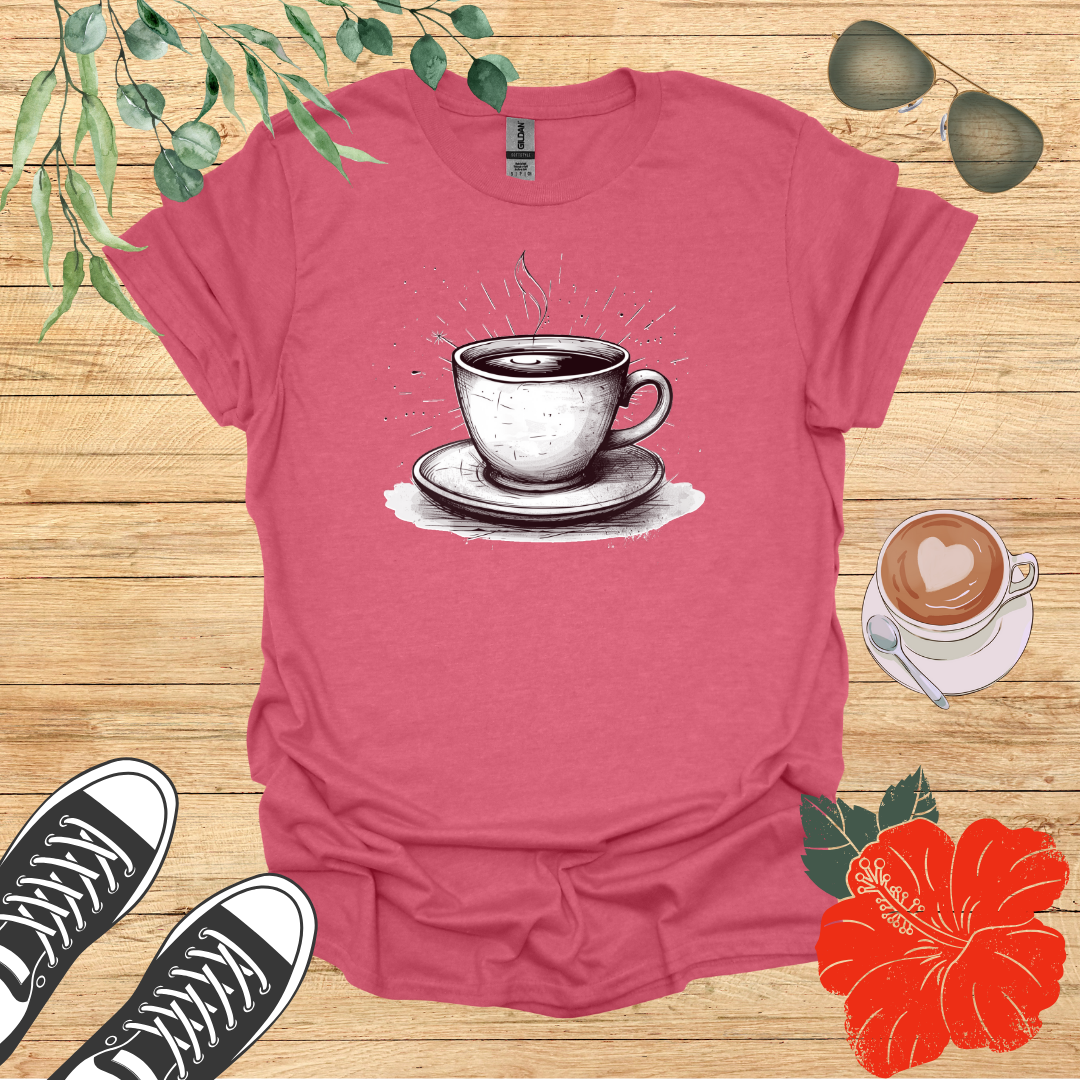 Distressed Coffee Cup T-Shirt