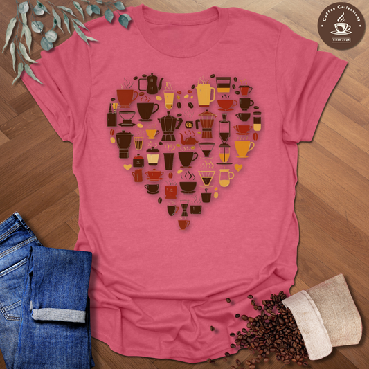 Love Heart of Coffee Items T-Shirt