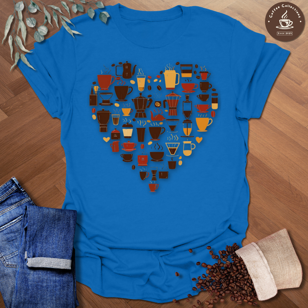 Love Heart of Coffee Items T-Shirt